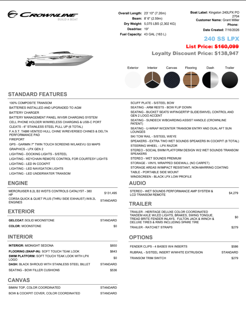 2027 Crownline 240LPX RUNABOUT (CROWN1)