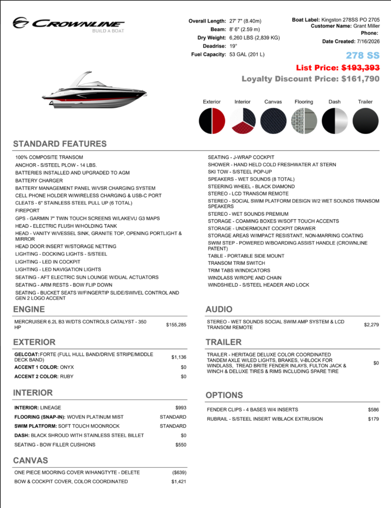 2027 Crownline 278SS RUNABOUT (CROWN2)