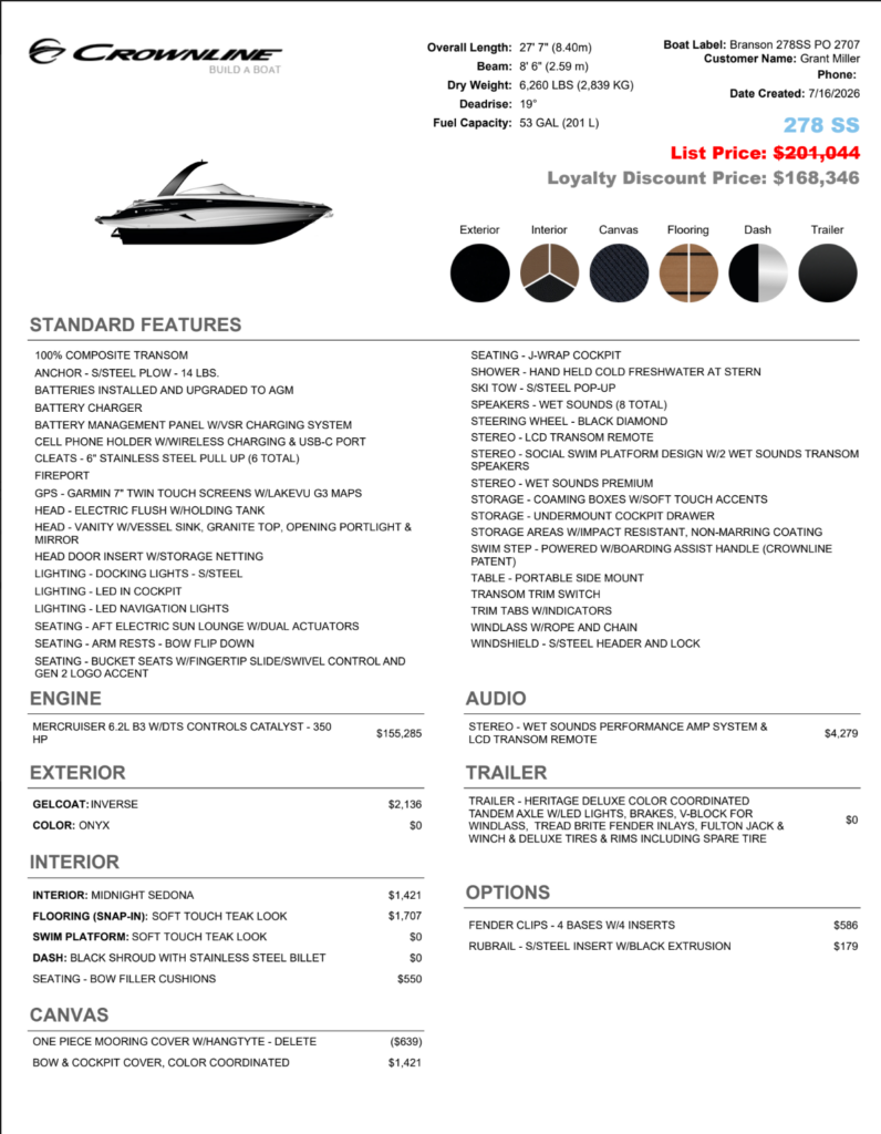 2027 Crownline 278SS RUNABOUT (CROWN6)