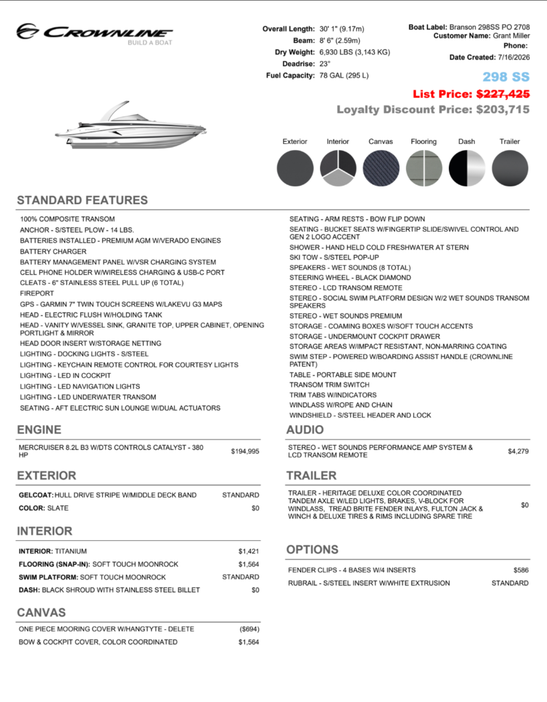 2027 Crownline 298SS RUNABOUT (CROWN7)