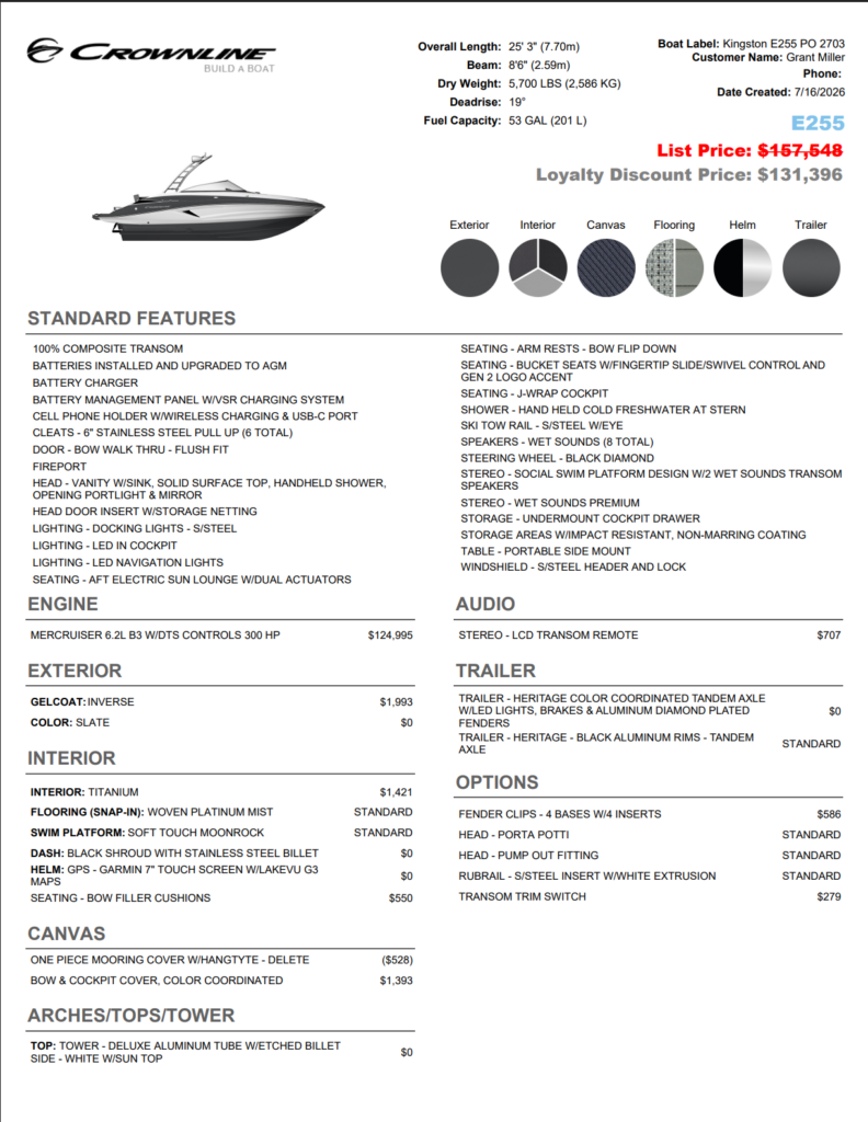 2027 Crownline E255 RUNABOUT (CROWN3)