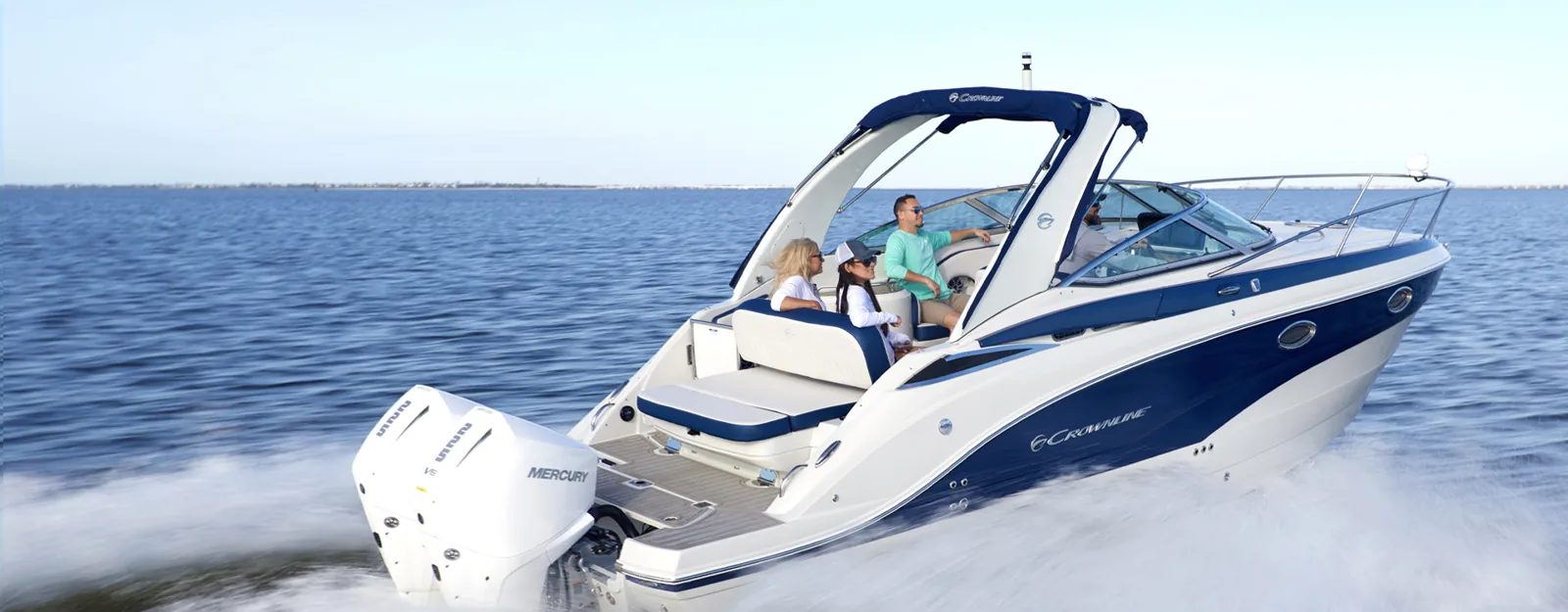 Crownline runabout underway